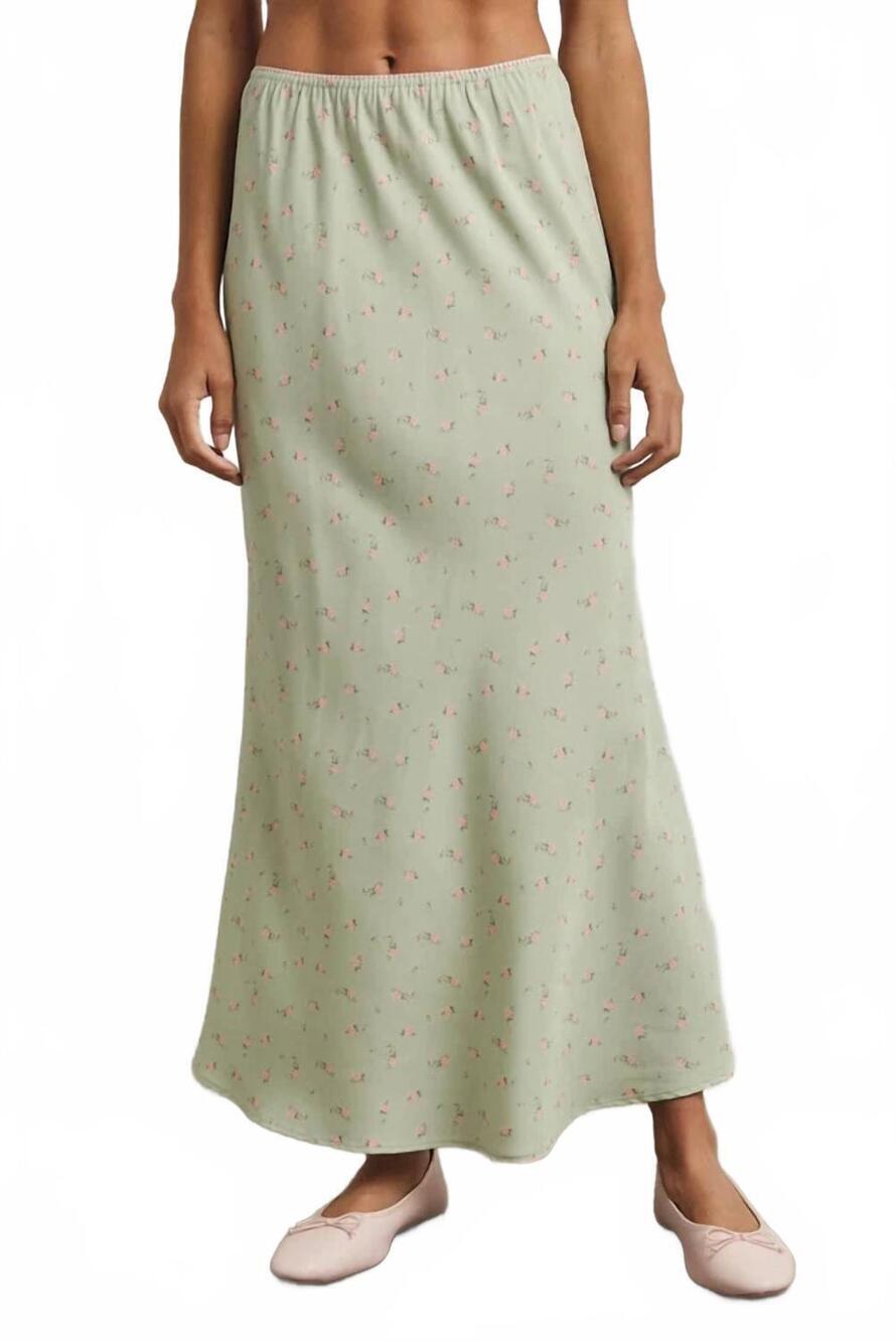 NEW WISHLIST blossom skirt in green